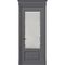 Межкомнатная дверь массив дуба Viporte Классика 1 графит остеклённая