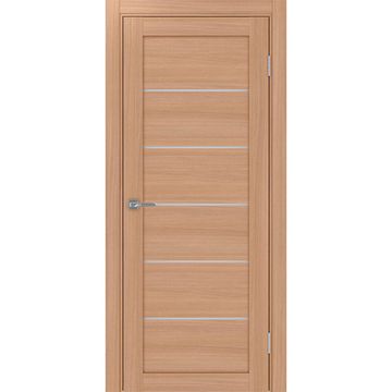 Межкомнатная дверь экошпон Турин 506.12 ясень тёмный остеклённая