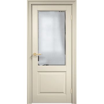 Межкомнатная дверь эмаль Дверцов Алькамо 2 RAL 1013 остеклённая
