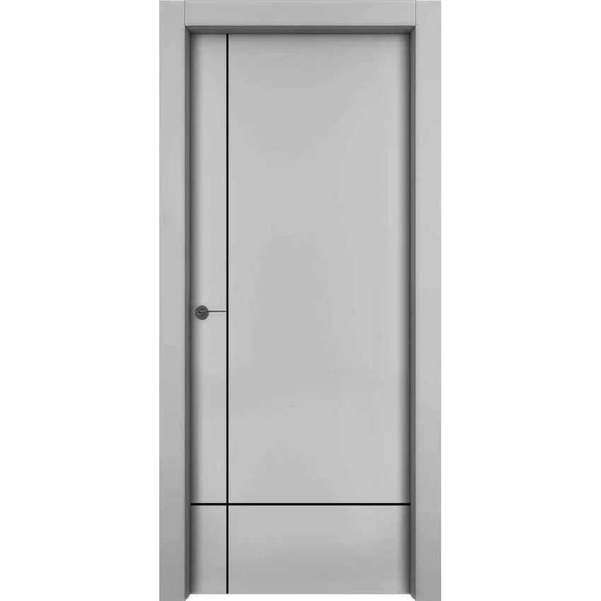Межкомнатная дверь эмаль 1001 M3 серая глухая