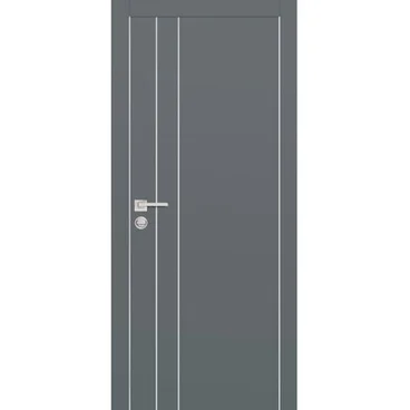 Межкомнатная дверь экошпон Profilo Porte PX-14 графит с алюминиевой кромкой с 4-х сторон