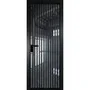 Межкомнатная алюминиевая дверь 11AG чёрная матовая RAL 9005 остеклённая