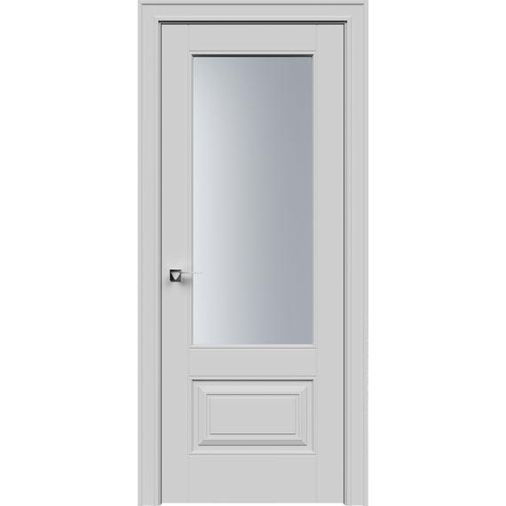 Фото двери Дельта 2 эмаль RAL 7047 со стеклом