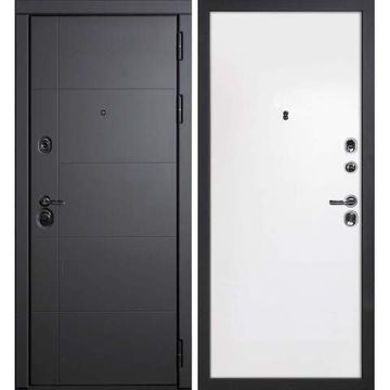 Входная дверь Э1 серый софт панель МДФ под покраску