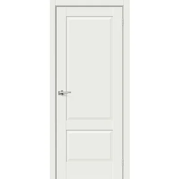 Межкомнатная дверь эмалит Прима-12 white matt глухая