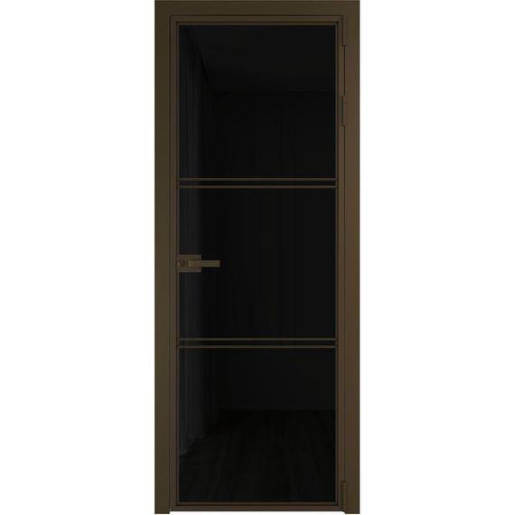 Алюминиевая межкомнатная дверь 3AХ деорэ остеклённая