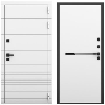 Входная дверь Бионика белый матовый панель горизонт