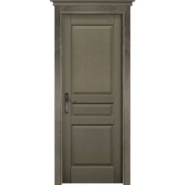 Межкомнатная дверь массив сосны ОКА Пандора Браш эмаль олива глухая