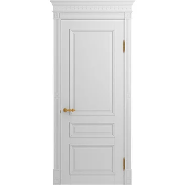 Межкомнатная дверь массив бука Viporte Рим белая эмаль глухая