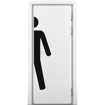 Маятниковая влагостойкая дверь белая глухая MAN