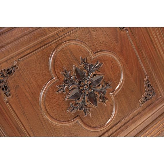 Дверь массив дуба Монако табачный глухая