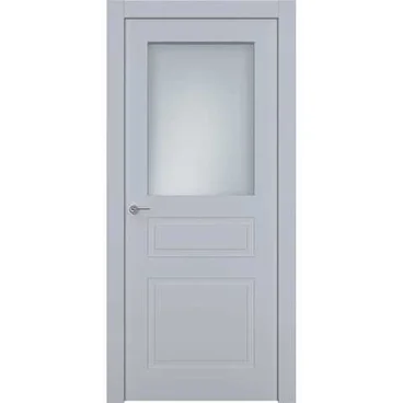 Межкомнатная дверь эмаль Классика 3 RAL 7047 остеклённая