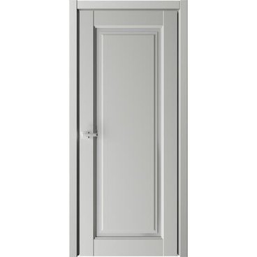 Межкомнатная дверь с парящей филёнкой Эрмитаж 8 винил платина со стеклом