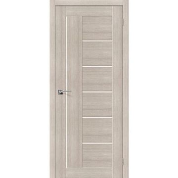 Межкомнатная дверь экошпон Bravo Порта-29 cappuccino veralinga остеклённая