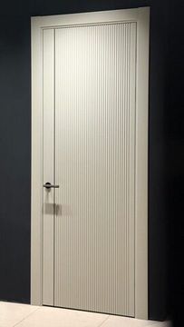 Межкомнатная дверь эмаль Лайн 1 галечный серый глухая