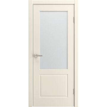 Межкомнатная дверь эмаль Капри 2 шампань со стеклом
