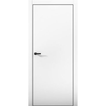 Межкомнатная дверь Estetica 1 аляска Al Black кромка глухая