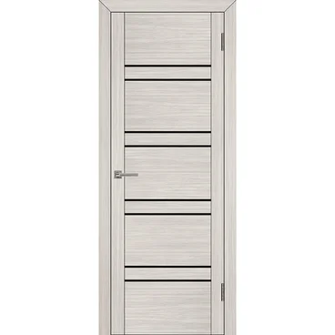 Межкомнатная дверь экошпон Uberture Uniline 30026 капучино велюр остеклённая