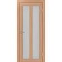 Межкомнатная дверь экошпон Турин 521.22 ясень тёмный остеклённая