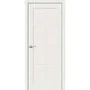 Фото межкомнатной двери эмалит Прима-11.1 white matt остеклённая