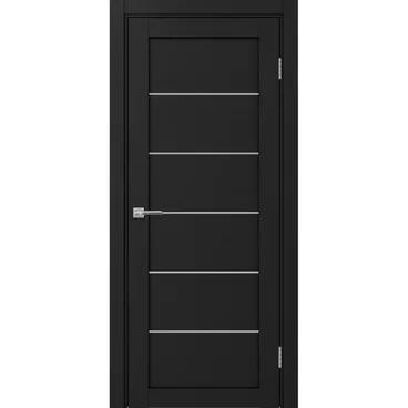 Межкомнатная дверь экошпон Турин 506.12 антрацит остеклённая