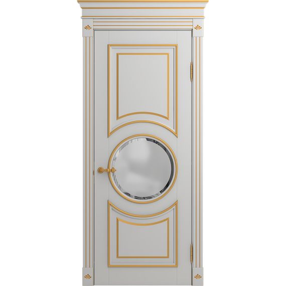 Межкомнатная дверь массив бука Viporte Лацио Амбиенте аворио патина золото остекление 4