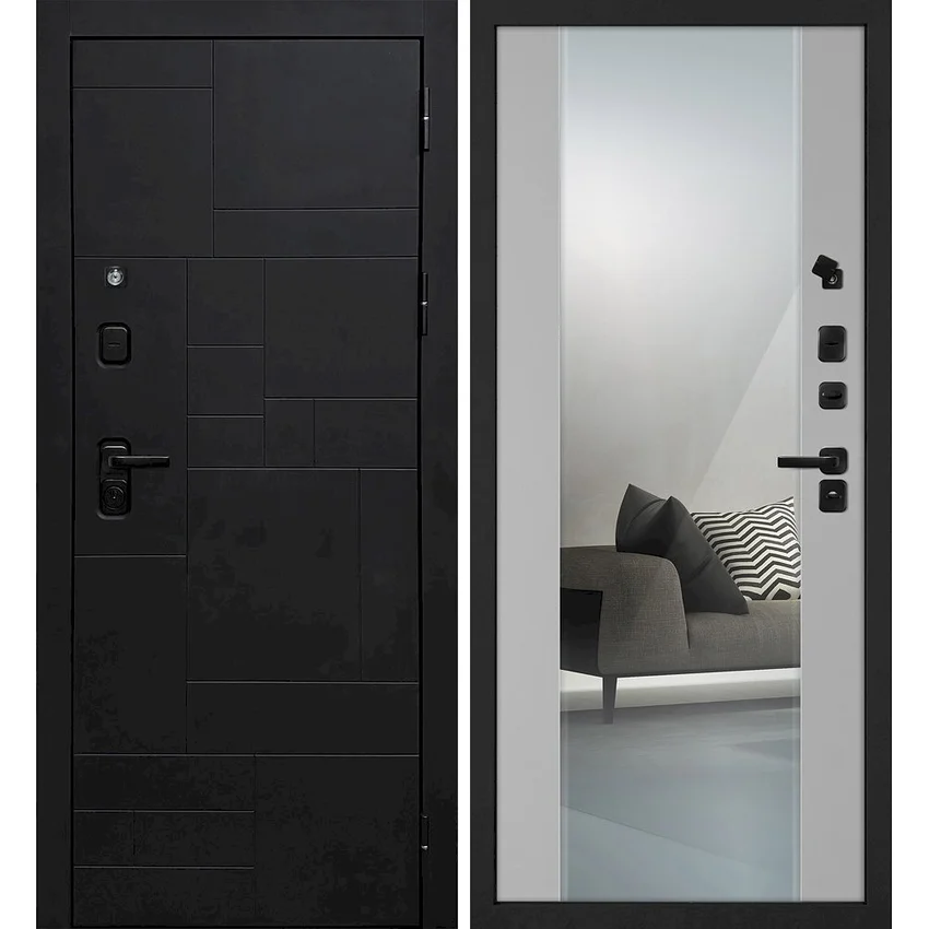 Входная дверь Лабиринт-201 панель агат зеркало