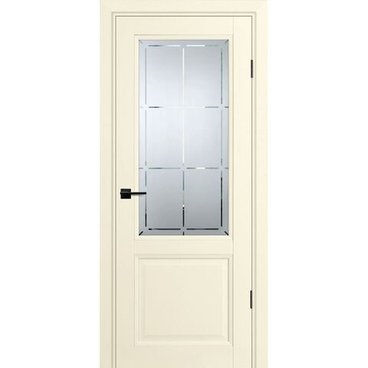 Межкомнатная дверь экошпон Profilo Porte PSU-37 магнолия остеклённая