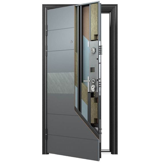 Входная стальная дверь Torex Ultimatum M MP колоре гриджио KB-11 КТ белый