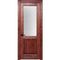 Фото межкомнатной двери массив сосны Дверцов Ливорно махагон остеклённая