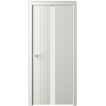 Межкомнатная дверь эмаль Albero Геометрия 8 латте остеклённая