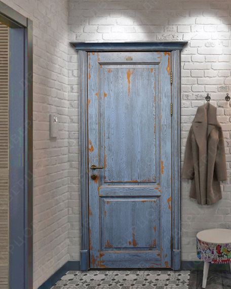 Межкомнатная дверь массив дуба Лофт Ливорно глухая