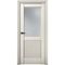 Межкомнатная дверь Никель 3 магнолия со стеклом
