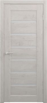 Межкомнатная дверь CPL Мальта дуб снежный стекло матовое