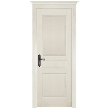 Межкомнатная дверь массив сосны ОКА Валенсия Браш эмаль слоновая кость глухая