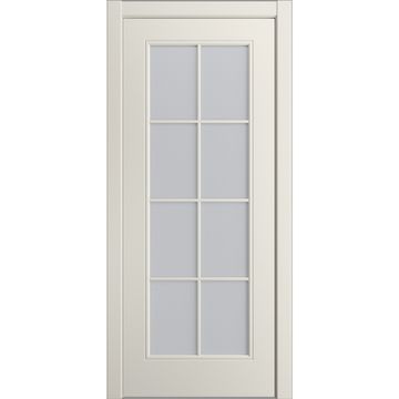 Межкомнатная дверь эмаль Версаль-Ф Лофт молочно-белая RAL 9010 со стеклом