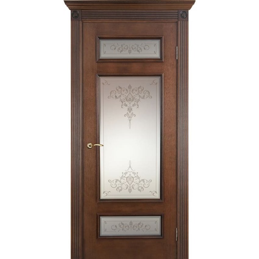 Фото двери Рим коньяк светлый стекло Кристалл 3
