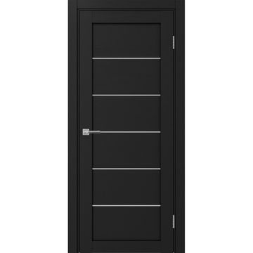 Межкомнатная дверь экошпон Турин 506.12 антрацит остеклённая