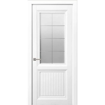 Межкомнатная дверь экошпон Байкал 512 аляска остеклённая