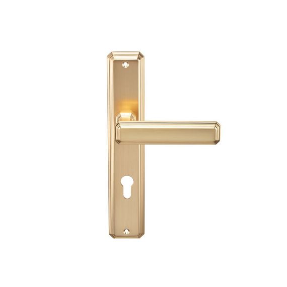 Ручка на планке для межкомнатной двери Sabio императорское золото под цилиндр