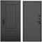 Входная дверь Шэбби чёрный силк панель гладкая антрацит