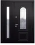 Входная двустворчатая дверь Snegir HOME PP ЛКП Черный SNG-1 ЛКП Черный SNG-1