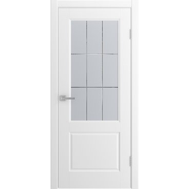 Межкомнатная дверь Патриция белая эмаль RAL 9016 со стеклом