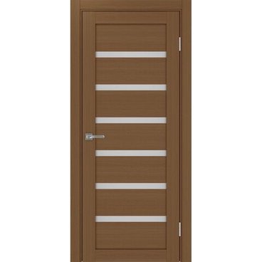 Межкомнатная дверь экошпон Турин 507.12 орех остеклённая