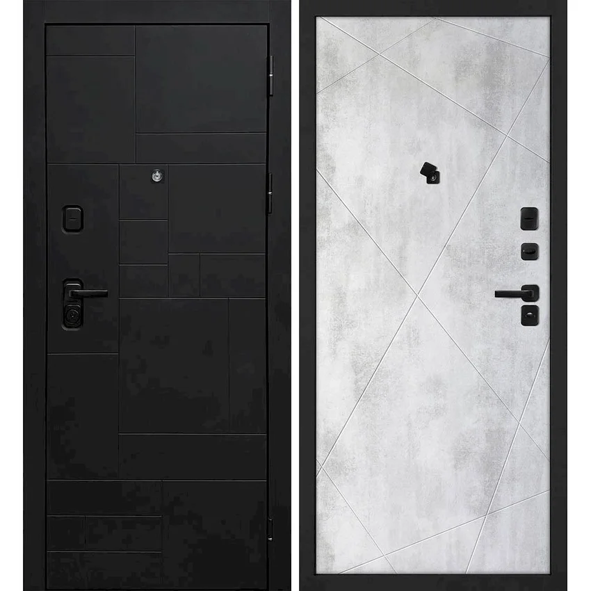 Входная дверь Лабиринт-201 панель фрезерованная PR-103 бетон