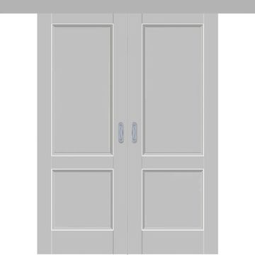 Раздвижная двустворчатая дверь Кобальт 25 манхэттен глухая