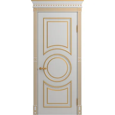 Межкомнатная дверь массив бука Лацио Амбиенте аворио патина золото глухая