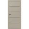 Межкомнатная дверь ПЭТ Silk-4 мокко кромка ABS чёрная молдинг