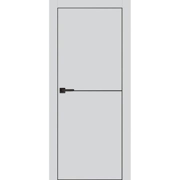 Межкомнатная дверь Tamburat 4102 манхеттен кромка чёрная матовая глухая