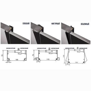 Комплект наличников внутренних алюминиевых под добор Profil Doors IntegrAL